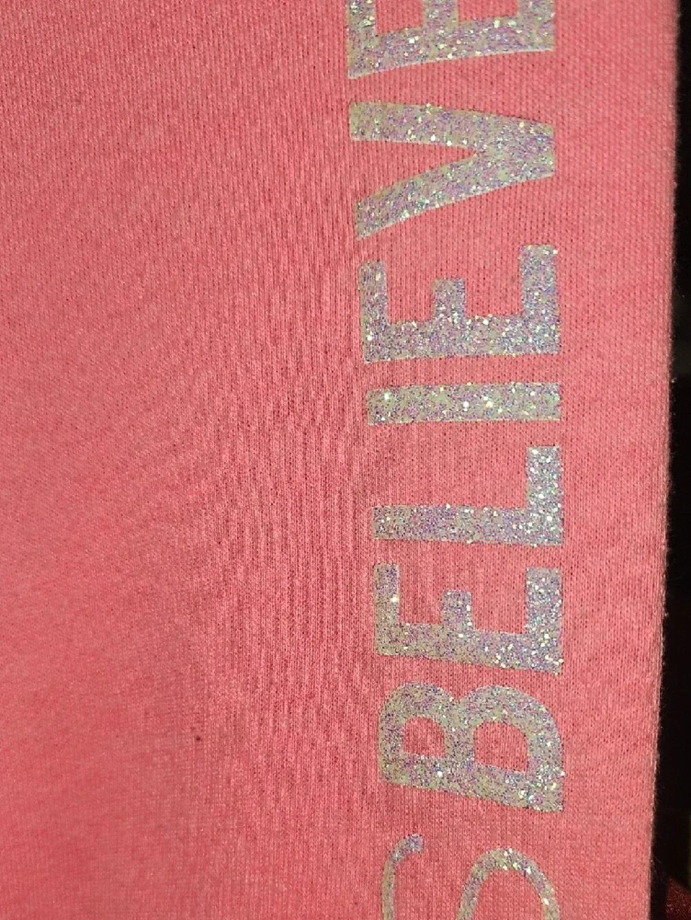Justice Pink Sweatpants with Glitter 